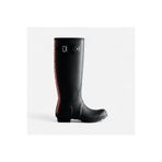 Hunter Originals Wellington Tri Colour Logo Kadın Siyah Uzun Bot Siyah Uzun Bot WFT2353RMA-BLK