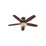Hunter Vantilatör - Builders Deluxe Çağdaş Bronz - 132 Cm. Aydınlatmalı Tavan Vantilatörü