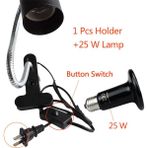 Huoxun Shop A 1 Adet Tutucu 25W Lamba Stili L Beden Seramik Lamba Tutucu Isıtma Lambası + E27 Tabanlı Kertenkele Kuluçka Kafesi Isıtıcı Sıcaklık Kontrol Aracı (Yurt Dışından)