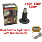 Huoxun Shop A 110V 100W ve Metre Tipi 25W~200W 110V 220V Isıtıcı Ampul Termometreli Kertenkele Kaplumbağa Sürüngen Uzak Kızıl Seramik Isıtma Lambası E27 (Yurt Dışından)