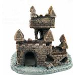 Huoxun Shop A 24X13X15CM Stili Akvaryum Kaya Dekorasyonu Balık Tankı Yapay Reçine Kaya Manzara Antik Kale Dekor Süs Akvaryum Aksesuarı (Yurt Dışından) - Akvaryum dekorasyonu