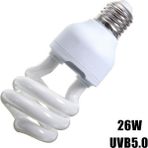 Huoxun Shop A 26W Uvb5.0 Stili Uvb Kompakt Işık Floresan Terraryum Kaplumbağa Lambası Ampul Işık Cfe (Yurt Dışından)