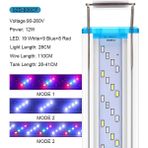Huoxun Shop A 28CM Ab Tarzı Akvaryum LED Işıklı Süper Ince Balık Tankı Bitki Yetiştirme Aydınlatma cm Genişletilebilir Su Geçirmez Klipsli Lamba Manzara Dekorasyonu (Yurt Dışından) - Akvaryum Işığı