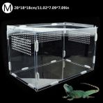 Huoxun Shop A 28X18X18CM Tarzı Yeni Şeffaf Akrilik Terraryum Kertenkele Kurbağa Örümcek Sürüngen Üreme Kutusu (Yurt Dışından)