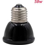Huoxun Shop A 50W Tarzı 25W 50W 75W 100W Evcil Hayvan Isıtma Lambası Siyah Kızılötesi Seramik Isıtıcı Isı Lambası Evcil Hayvan Yavruları Sürüngen Lambası (Yurt Dışından)
