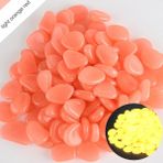 Huoxun Shop A Açık Turuncu Kırmızı Stil 10 Parça Parlak Bahçe Peyzaj Süsü Balık Tankı Akvaryum Dekorasyonu Yapay Gece Işıldayan Taş Işık Yayan Çakıl Taşı (Yurt Dışından)