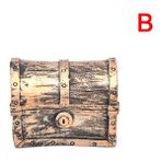 Huoxun Shop A B Tarzı Resimler Gösterildiği Gibi Korsan Hazine Sandığı Kutusu Altın Paralar Akvaryum Süsü Resin Dekorasyonu (Yurt Dışından) - 1