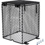 Huoxun Shop A Dikdörtgen Tarzı Dikdörtgen Yuvarlak Sürüngen Isıtıcı Kafes Korumalı Isı Lambası Kafesi Koruyucu Metal Örgü Lamba Kapağı C42 (Yurt Dışından)