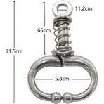 Huoxun Shop A Gümüş Tarzı S Beden Çiftlik Hayvanları Paslanmaz Çelik Otomatik Yay Burun Pense Sığır Baoding Ware Bağlama Aracı Burun Kelepçesi Çekiş Sığır Halka (Yurt Dışından)