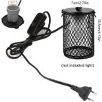 Huoxun Shop A Hafif Güvenlik Kafesi Stili 50W Evcil Hayvan Sürüngen Isıtıcı Lamba Güvenlik Kafesi Seramik Isıtma Lambası Seti Emitör Isı Lambası Kaplumbağa Yılan Kertenkele Pet Malzeme (Yurt Dışından)