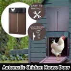Huoxun Shop A Kanatlılar Için Otomatik Coop Kapı Işık Sensörlü Otomatik Koruma Ev Kapısı Gece ve Sabah Açma Zamanlayıcı (Yurt Dışından)