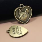 Huoxun Shop A Kedi Stili M Beden Özel Gravürlü Köpek Kimlik Etiği Kaybolmaz Köpekler Kedi Etiketleri Isim Plakası Ücretsiz Gravür Köpekler Kediler Isim Plakaları Kalp Şekilli Pet Kolye (Yurt Dışından) - NO:1 - Beyaz