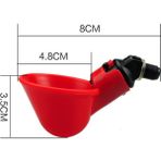 Huoxun Shop A Kırmızı Stil Tavuk Bıldırcın Otomatik Içme Bardağı Kolay Kurulum Bahçe Kuş Kafesi Meme Sürü Su Içme Kupası (Yurt Dışından)