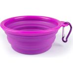 Huoxun Shop A Mor Tarzı Katlanabilir Yumuşak Silikon Mama Kabı Köpek Su Kabı Kedi Taşınabilir Deri Yavru Pet Seyahat Kapları (Yurt Dışından)