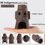 Huoxun Shop A No6 Tarzı 1 Parça Akvaryum Küçük Ev Barınağı Dekorasyon Seramik Balık Tankı Karides Balık Saklanma Mağara Kaya Dekor Yosun Çim Taşıyıcı Saksı Süs Eşyaları (Yurt Dışından)