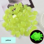 Huoxun Shop A Sarı Stil Bahçe Dekor Luminous Taşlar Koyu Işıkta Parlayan Dekoratif Çakıl Taşları Dış Mekan Balık Tankı Süslemesi Kaya Taşları Akvaryum Balık Kasesi (Yurt Dışından) - 1