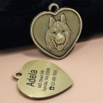 Huoxun Shop A Sebrian Husky Tarzı M Beden Özel Gravürlü Köpek Kimlik Etiği Kaybolmaz Köpekler Kedi Etiketleri Isim Plakası Ücretsiz Gravür Köpekler Kediler Isim Plakaları Kalp Şekilli Pet Kolye (Yurt Dışından) - NO:1 - Beyaz