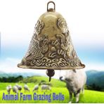 Huoxun Shop A Vintage Antika Oymalı Ejderha ve Fenghuang Bakır Çanı Çiftlik Inek At Koyun Köpek Kedi Hayvan Bakır Çan 1 Adet (Yurt Dışından)