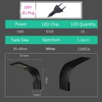 Huoxun Shop A X5-B-W Eu Fiş Stili Süper Ince LED Akvaryum Aydınlatma Taze Bitkiler Büyüme Işığı 10W Su Bitkileri Aydınlatma Klipsli Lamba Balık Nano Tanklar Için (Yurt Dışından) - Akvaryum Işığı