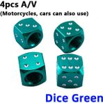 Huoxun Shop C 4 Adet Zar Yeşil Tarzı 4 Adet Bisiklet Tekerlek Lastik Kapaklı Araba Motosiklet Kamyon Evrensel Tüp Lastik Bisiklet Av Sv Amerikan Hava Valfı Kapağı Toz Geçirmez 10 Renk (Yurt Dışından) - Beyaz