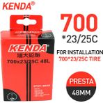 Huoxun Shop C 700X23-25C-FV 48L Stili Kenda Bisiklet Lastik Iç Lastiği *c 700*C 700*C 700*C Presta Fv Yol Bisikleti Kamera Bisiklet Aksesuarları (Yurt Dışından) - Beyaz - 1