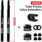 Huoxun Shop C 80 mm Siyah Çıkarılabilir Stil Muqzı Resta Valve Extender Bisiklet Clincher Lastik Çıkarılabilir Valf Iç Lastik Uzatma Valfı ile Anahtar (Yurt Dışından) - Beyaz - 1
