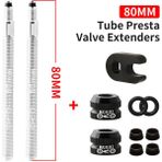Huoxun Shop C 80MMGÜMÜŞ Çıkarılabilir Stil Muqzı Resta Valve Extender Bisiklet Clincher Lastik Çıkarılabilir Valf Iç Lastik Uzatma Valfı ile Anahtar (Yurt Dışından) - Beyaz - 1