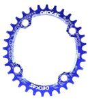 Huoxun Shop C Mavi Stil 36T Oval Mtb Zinciri 104 Bcd Dar Genişlikli Bisiklet Kuruluşu Dişli 104BCD Taç Dağ Bisikleti Plakası Zincir Halkası (Yurt Dışından)