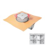 Hüppe 10x10 cm 50'lik Yandan Çıkışlı Parlak Bakır Paslanmaz Çelik Master X Yer Sifonu