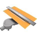 Hüppe Galata A 40 cm Mat Krom Duş Kanalı Seti Paslanmaz Çelik Kesilemez Özellikli Satine HP47H0021000000013