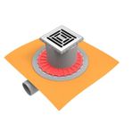 Hüppe MasterX Yalıtımlı Noktasal Su Gideri 10x10 Mat Yandan Çıkışlı