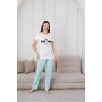 Huq Moda Naptime Baskılı Pijama Takımı, XL, naptimee, Mavi, kadın