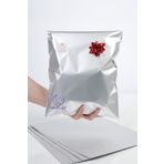 HUR-AY PACK 30x45 Cm Lux Gümüş Gri Metalize Hediye Poşeti / Lüks Hediye Paketi / 10 Adet