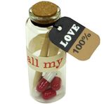 Huramarketing Hediyelik Love 12'li Paket Dilek Şişesi