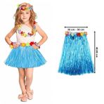 Huramarketing Mavi Renk 40 cm Hawaii Hula Eteği