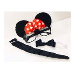 Huramarketing Minnie Mouse Gözlüğü Papyonu Kuyruğu Seti
