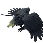 Huramarketing Siyah Renk Yumuşak Plastik Şaka Kartal Yarasa Şaka Malzemesi Anahtarlık