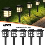 Huramarketing Solar 5 w Güneş Enerjili Gün Işığı Sarı Led 6'lı Set Çim Armatürü