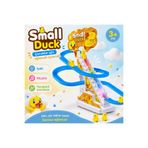 Hurbuy Small Duck Işıklı Müzikli Ördek Oyuncak Seti, Hareketli Tırmanan Merdiven ve Kaydıraklı Pilli Eğitici Oyuncak