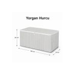 Hurç Fermuarlı Yorgan Battaniye Kıyafet Saklama Hurcu Çizgili Baza Altı Dolap İçi Organizer 1 Adet