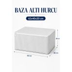 Hurç Seti Fermuarlı Çizgili Baza Altı Hurcu Yorgan Battaniye Kıyafet Saklama Organizeri 1 Adet