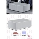 HURCEVİM Çizgili Fermuarlı Hurç 65x45x22 cm - Büyük Boy Ekstra Dayanıklı Baza Altı Saklama Hurcu