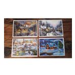 hureggo concept simli kış yılbaşı kartpostal seti 4'lü