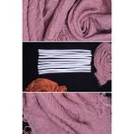 Hürrem Bone 1010O_42 Beyaz Süngeri Polyester Çift Katlı 10'lu Eşarp