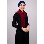 Hürrem Bone 1204E_02 Lacivert Petekli Büzgülü Pratik Hazır Geçmeli Tesettür Bone