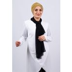 Hürrem Bone 1456_43 Hardal Sandy Kumaş Taşlı Pratik Hazır Geçmeli Tesettür Bone