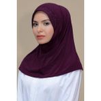 Hürrem Bone 1603-07 Mürdüm Sandy Elişi Çiçek İşlemeli Laleli Geçmeli Eşarp