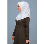 Hürrem Bone 1603-40 Krem Sandy Elişi Çiçek İşlemeli Laleli Geçmeli Eşarp