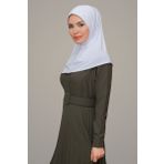 Hürrem Bone 1603-42 Beyaz Sandy Elişi Çiçek İşlemeli Laleli Geçmeli Eşarp