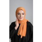 Hürrem Bone 1817_03 Gold Sandy Kumaş Sade Pratik Hazır Geçmeli Eşarp